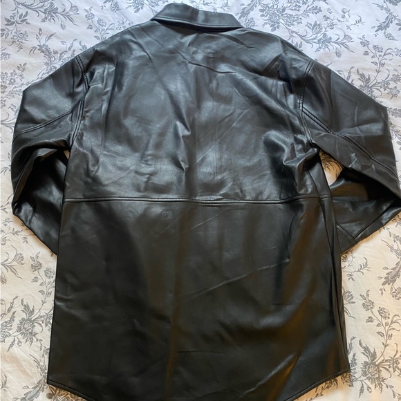 DEX- Faux Leather Shacket - Picture 6 of 7